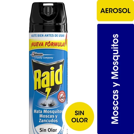 Insecticida Raid Mata Mosquitos, Moscas y Zancudos 360 cc