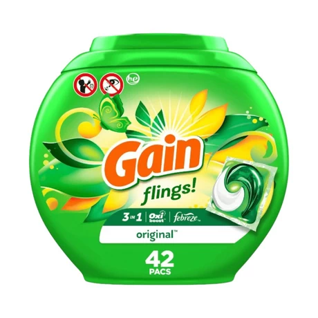 Detergente Cápsulas Gain Flings Original 42 Unid
