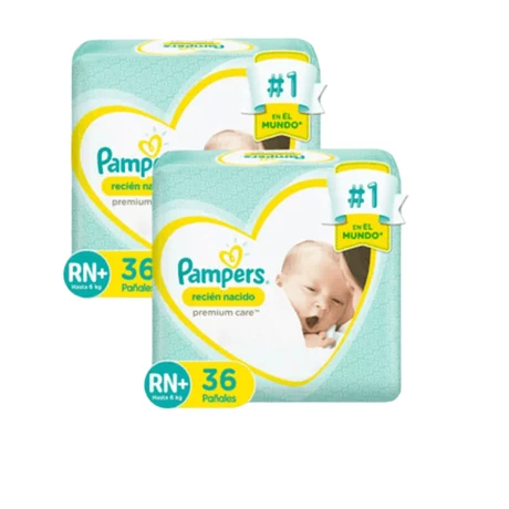 Pañales Pampers Recién Nacido Talla RN+ (72 unid)