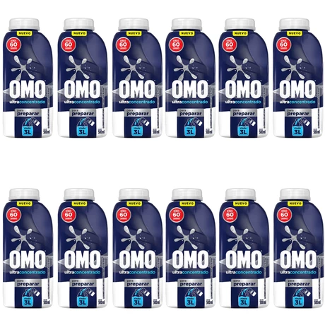 Detergente Líquido Omo Matic Para Diluir 500 ml Rinde 3 lts x12