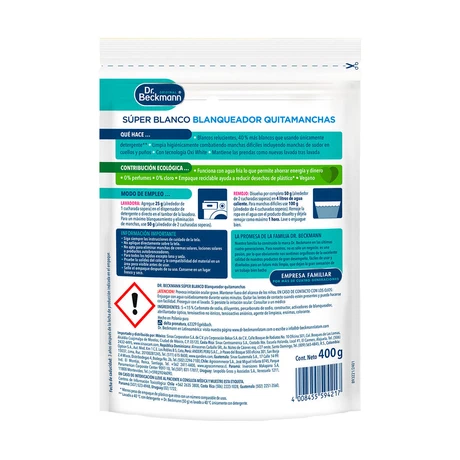 Súper Blanco Blanqueador Quitamanchas 400 gr - vista alternativa