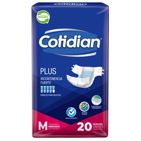 Pañales de Adulto Cotidian Plus M x 20 UN