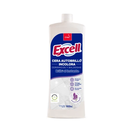 Cera Barniz Incolora Autobrillante Aroma Lavanda Excell 900 cc