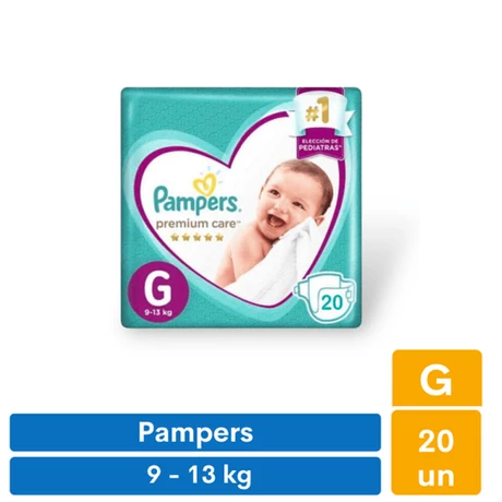 Pañales Pampers Premium Care G (20 unid)