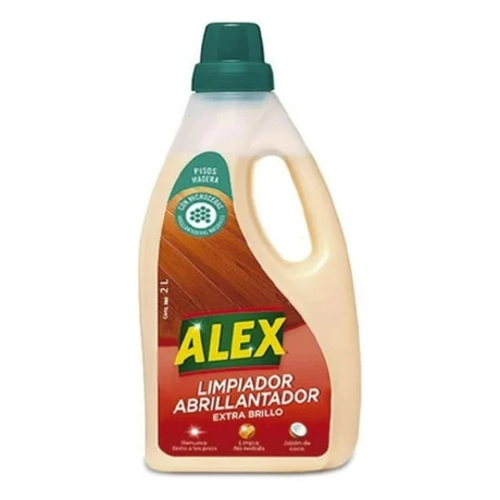 Limpiador Abrillantador Pisos De Madera Alex 2 Litros