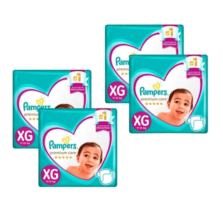 Pañales Pampers Premium Care Talla XG (64 unid)