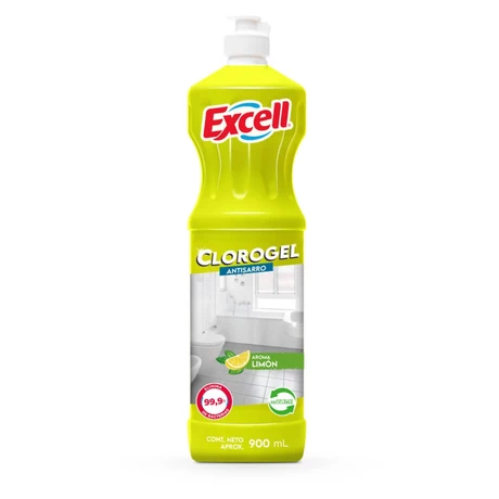 Limpiador Cloro Gel Excell Limón 900 cc