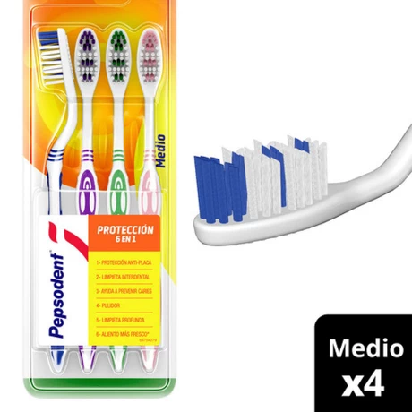 Cepillo Dental Pepsodent Acción Antiplaca 4 Unid - vista alternativa