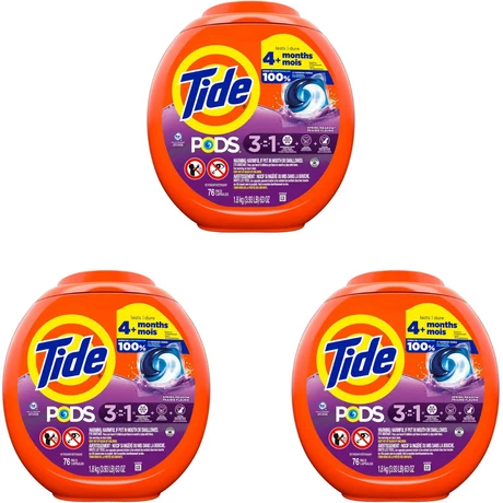 Detergente Cápsulas Tide Spring Meadow 76 Unidades x 3 UN