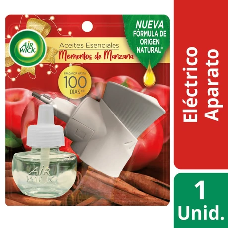 Aparato + Repuesto Aromatizante Ambiental Eléctrico Air Wick Manzana y Canela 21 ml