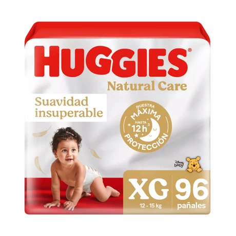 Pañal Huggies Natural Care XG 96 UN