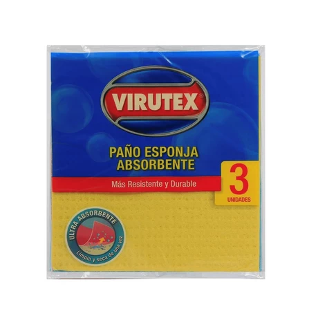 Paño Esponja Virutex Ultra Absorbente 3 Unid