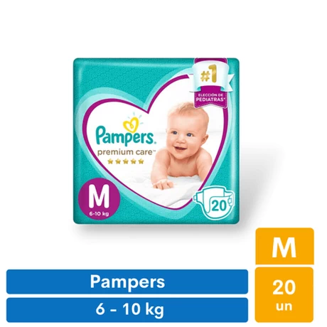 Pañales Pampers Premium Care M (20 unid)