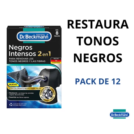 Negros Intensos en Toallitas Dr. Beckmann 8 Unid x12