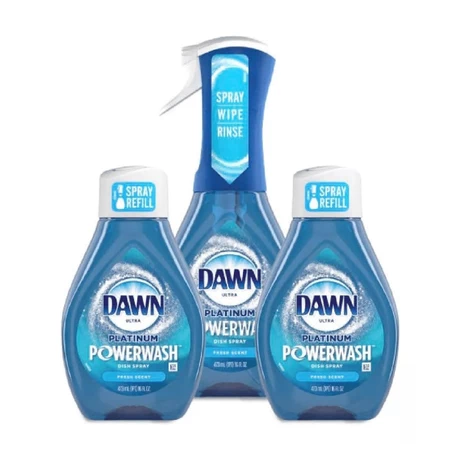 Lavalozas Dawn Spray Platinum Powerwash Fresh Scent + 2 Refill 473 ml