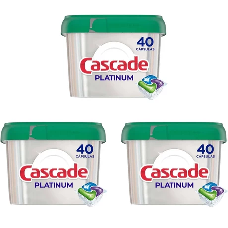 Detergente Lavavajillas Cascade Platinum 40 UN x 3 UN