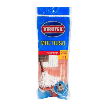 Mopa Redonda Algodón Virutex Repuesto Extra Grande
