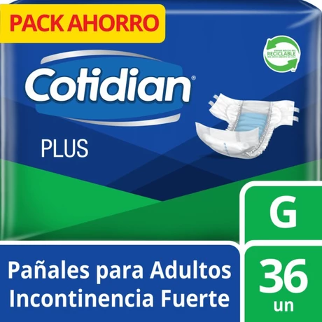 Pañal Adulto Cotidian Plus Talla G 36 UN