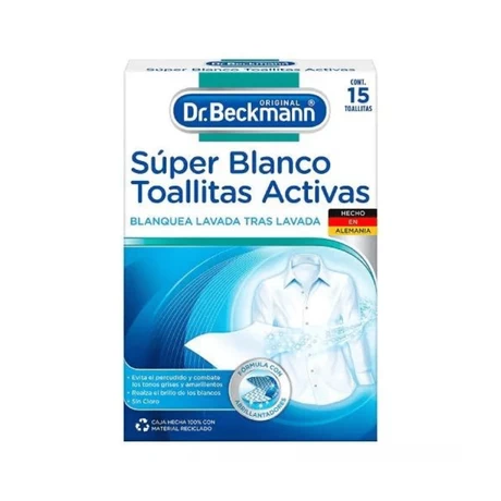 Toallitas Activas Súper Blanco Dr Beckmann 15 Unid x3