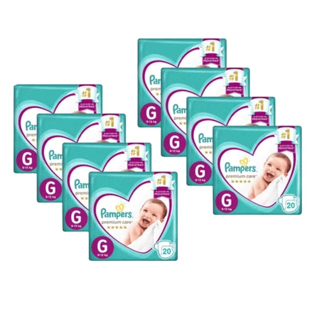 Pañales Pampers Premium Care G (160 unid)