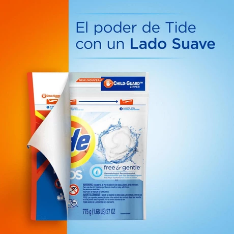 Detergente Cápsulas Tide Free and Gentle 16 Unid x3 - vista alternativa