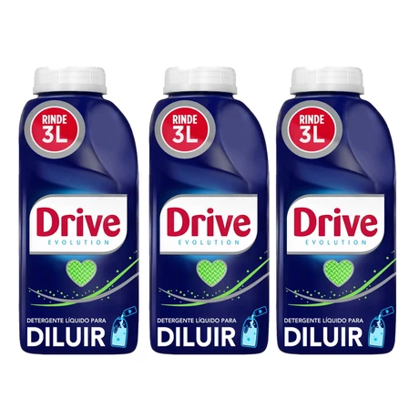 Drive Detergente Líquido para Diluir 500 ml x 3un