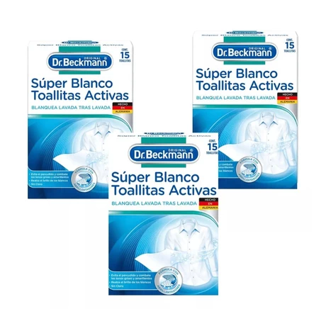 Toallitas Activas Súper Blanco Dr Beckmann 15 Unid x3 - vista alternativa