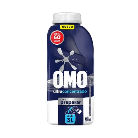 Detergente Líquido Omo Matic para Diluir 500 ml Rinde 3 lts