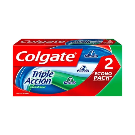 Pasta de Dientes Colgate Triple Acción Menta 2X150 ml
