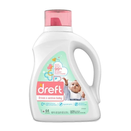 Detergente Líquido Hipoalargénico Dreft Etapa 2 Bebé Activo 2.72 lts