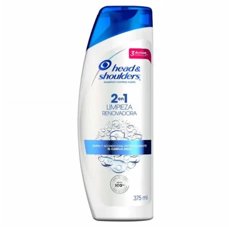 Shampoo Head and Shoulders 2 en 1  Limpieza Renovadora 375 ml