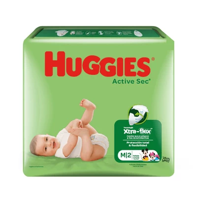 Pañales Huggies Active Sec M (20 unid)