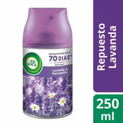 Repuesto Aromatizante Freshmatic Air Wick Lavanda y Manzanilla 250 ml