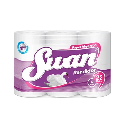 Papel Higiénico Swan Rendidor Doble Hoja 6 Unid 22m c/u