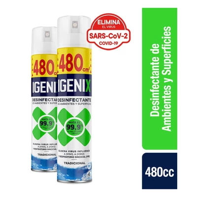 Desinfectante Aerosol Igenix 480 cc x2