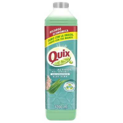 Lavalozas Quix Concentrado Bio Activos Aloe Vera Piel Sensible Recarga 1200 ml