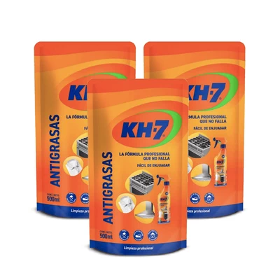 Limpiador Antigrasa KH-7 Doypack 500 ml x3