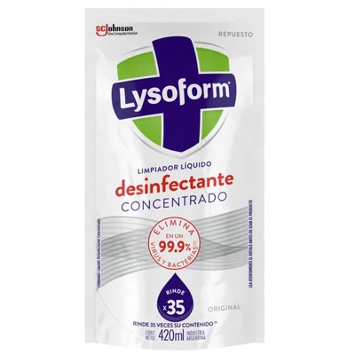 Desinfectante Líquido Concentrado Lysoform Original Repuesto 420 ml