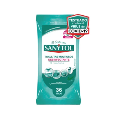 Toallitas Desinfectantes Multiuso Sanytol 36 Maxi Unid