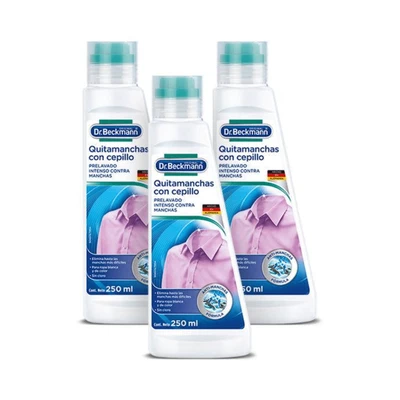 Quitamanchas con Cepillo Prelavado Intenso Dr. Beckmann 250 ml x3