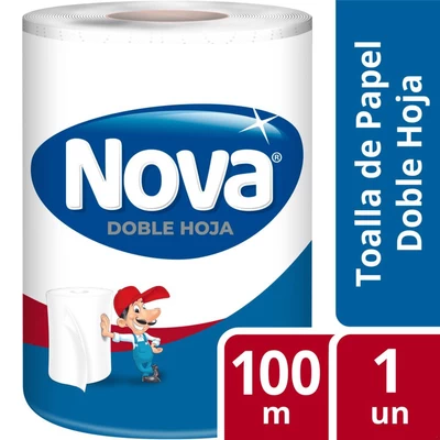 Toalla de Papel Nova Gigante Doble Hoja 100 mts 1 Unid