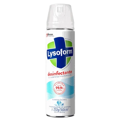 Desinfectante Aerosol Lysoform Aroma Aire de Montaña 360 cc