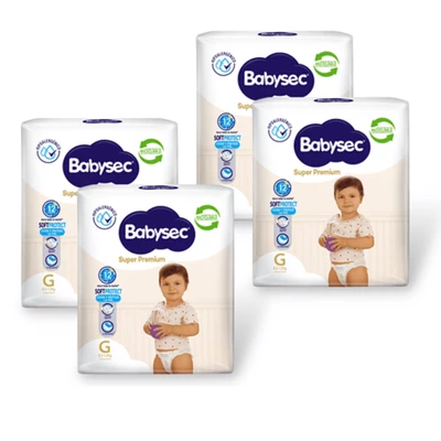 Pañales Babysec Super Premium G (72 unid)