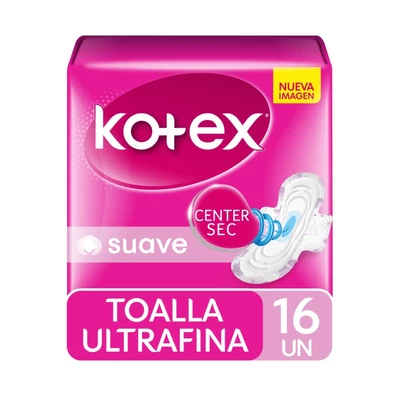 Toalla Higiénica Kotex Ultrafina Extra Suave 16 Unid
