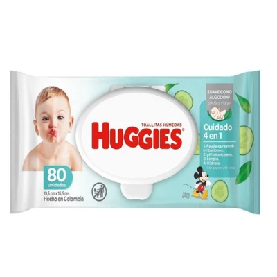 Toallitas Húmedas Huggies One&Done 80 Unid