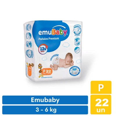 Pañales Emubaby P (22 unid)