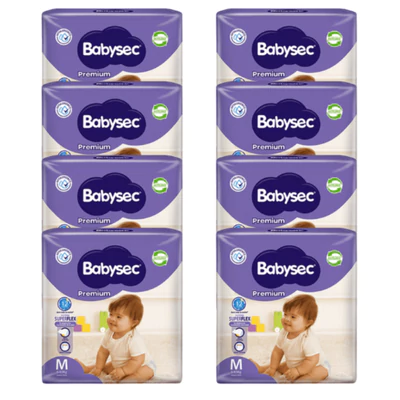 Pañales Babysec Premium M (160 unid)