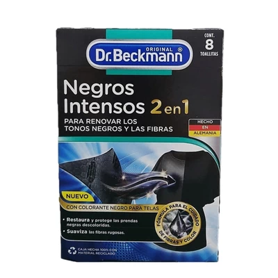 Negros Intensos en Toallitas Dr. Beckmann 8 Unid