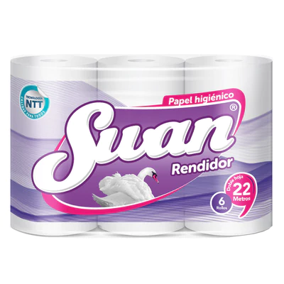 Papel Higiénico Swan Doblemente Blanco  22 mts x 6 Unid