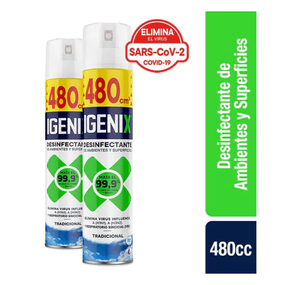 Desinfectante Aerosol Igenix 480 cc x2